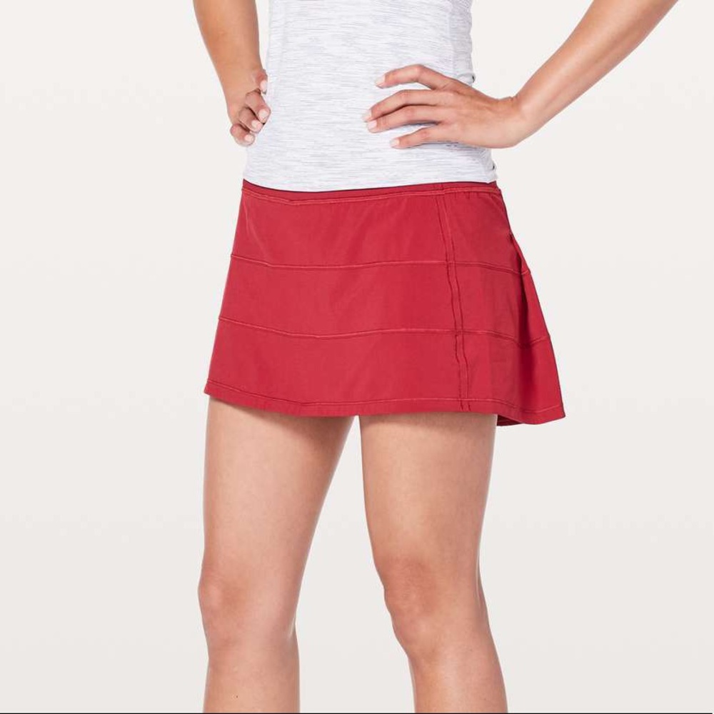 Lululemon Red Pace Rival Skirt
